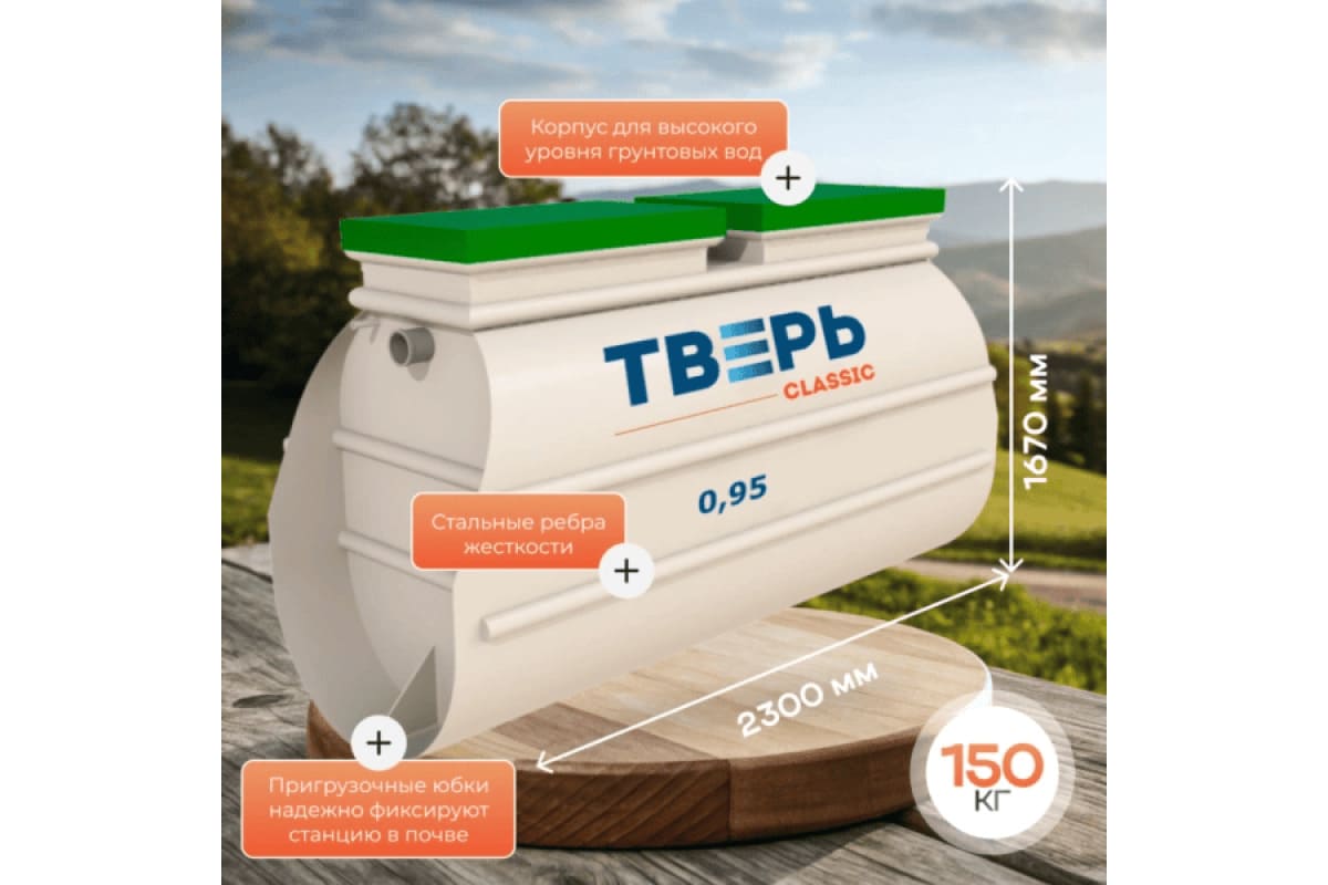 Станция биологической очистки Тверь Classic 0,95